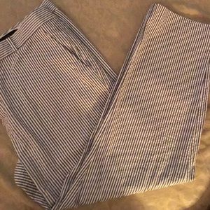 NWOT Banana Republic Blue Striped Pants Size12